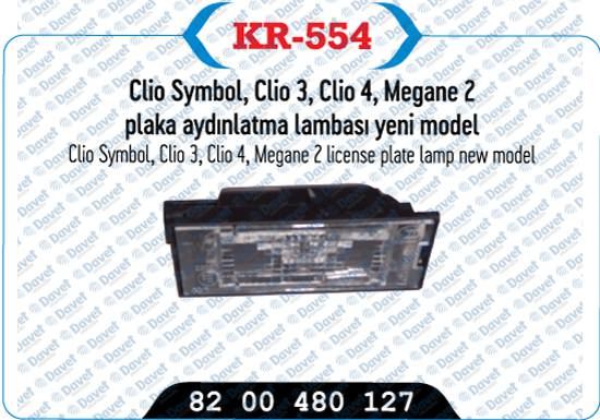 KAYA KR-554 Plaka Aydinlatma Lambasi Megane Ii-Laguna Ii-Clio Ii